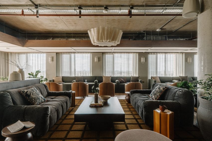 Tenth floor lounge by TiggColl at Mason & Fifth Westbourne Park by AHMM