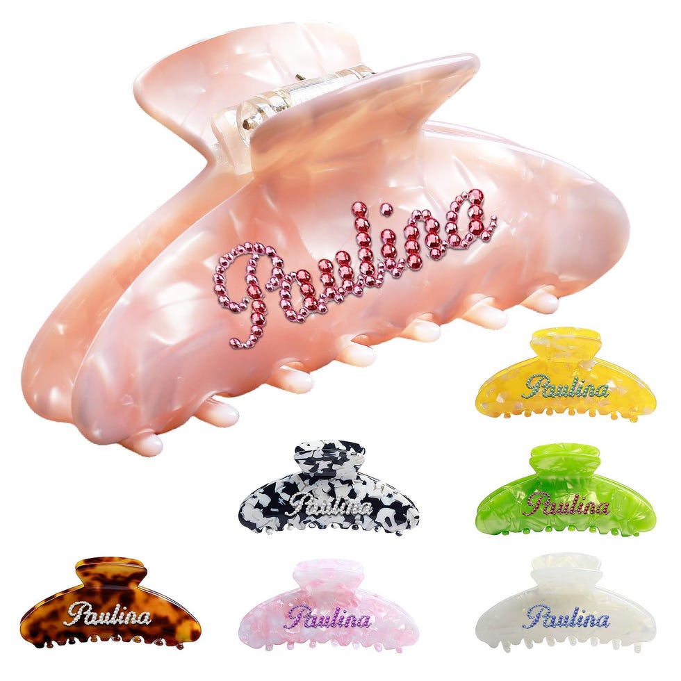 Custom Banana Rhinestone Name Hair Clips