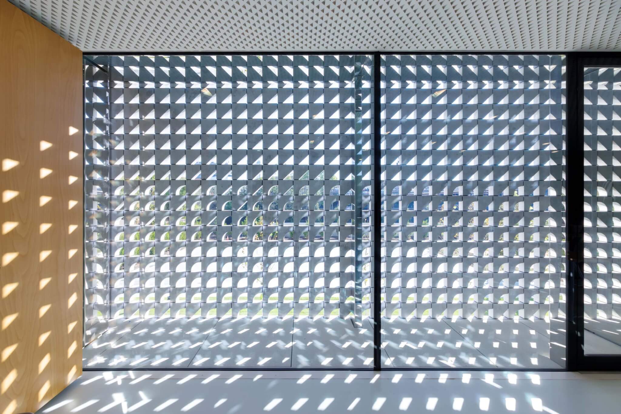 screen filterin light at Ismaili Center