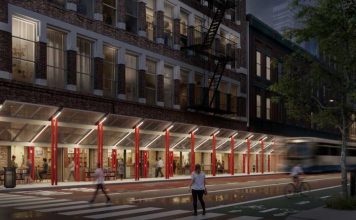 Shed happens: City reveals six modern sidewalk scaffolding designs to replace old green sheds