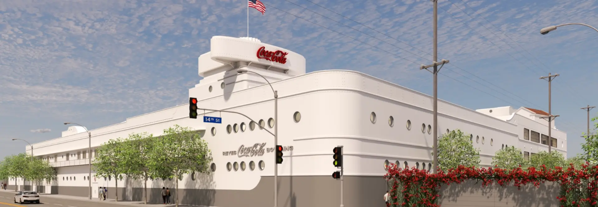 rendering of renovated coca-cola building