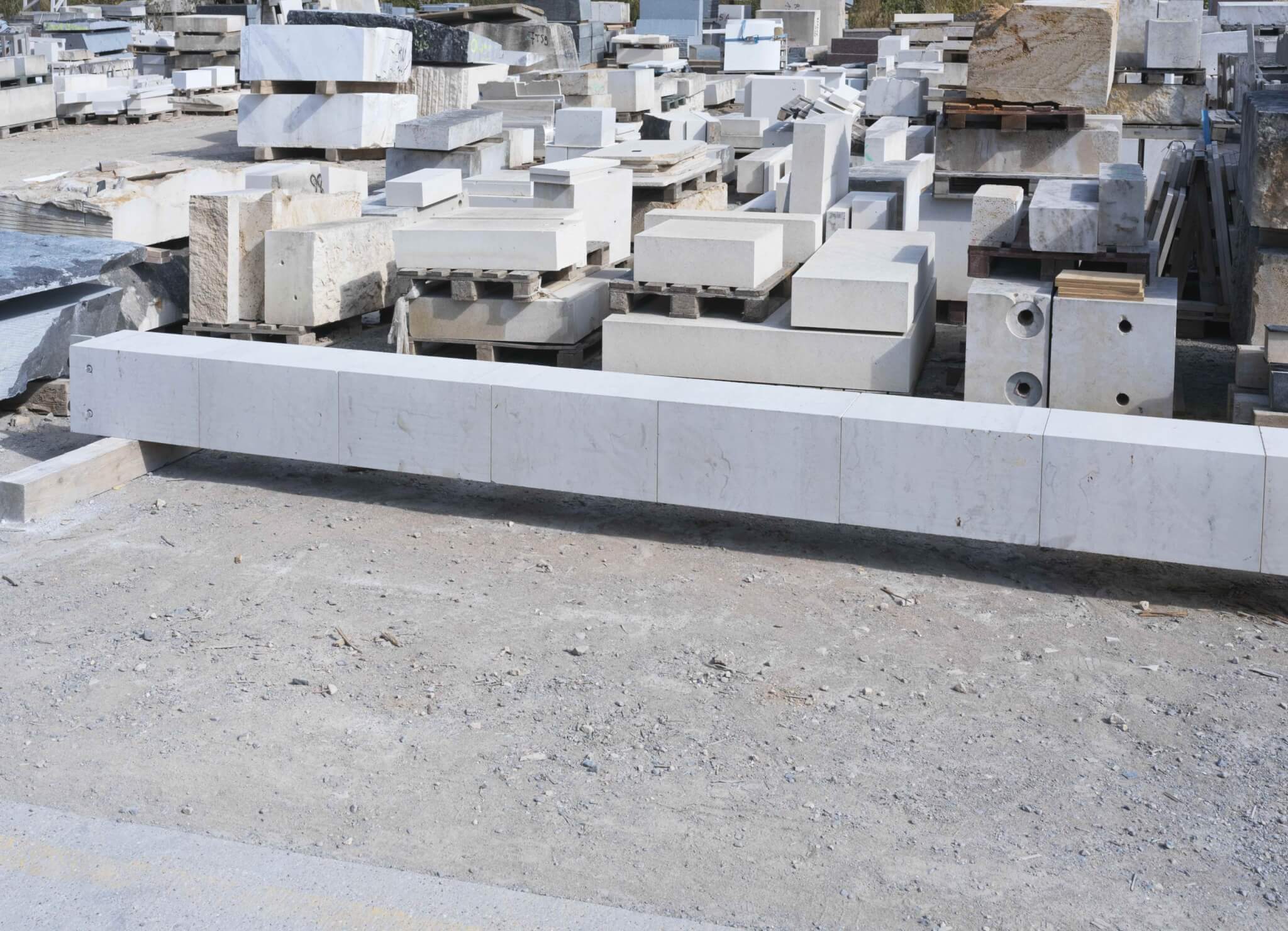 Close up of stone material before use.