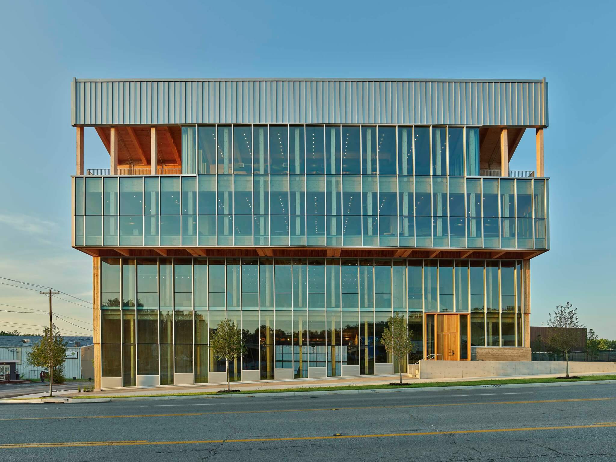 glass elevation of building