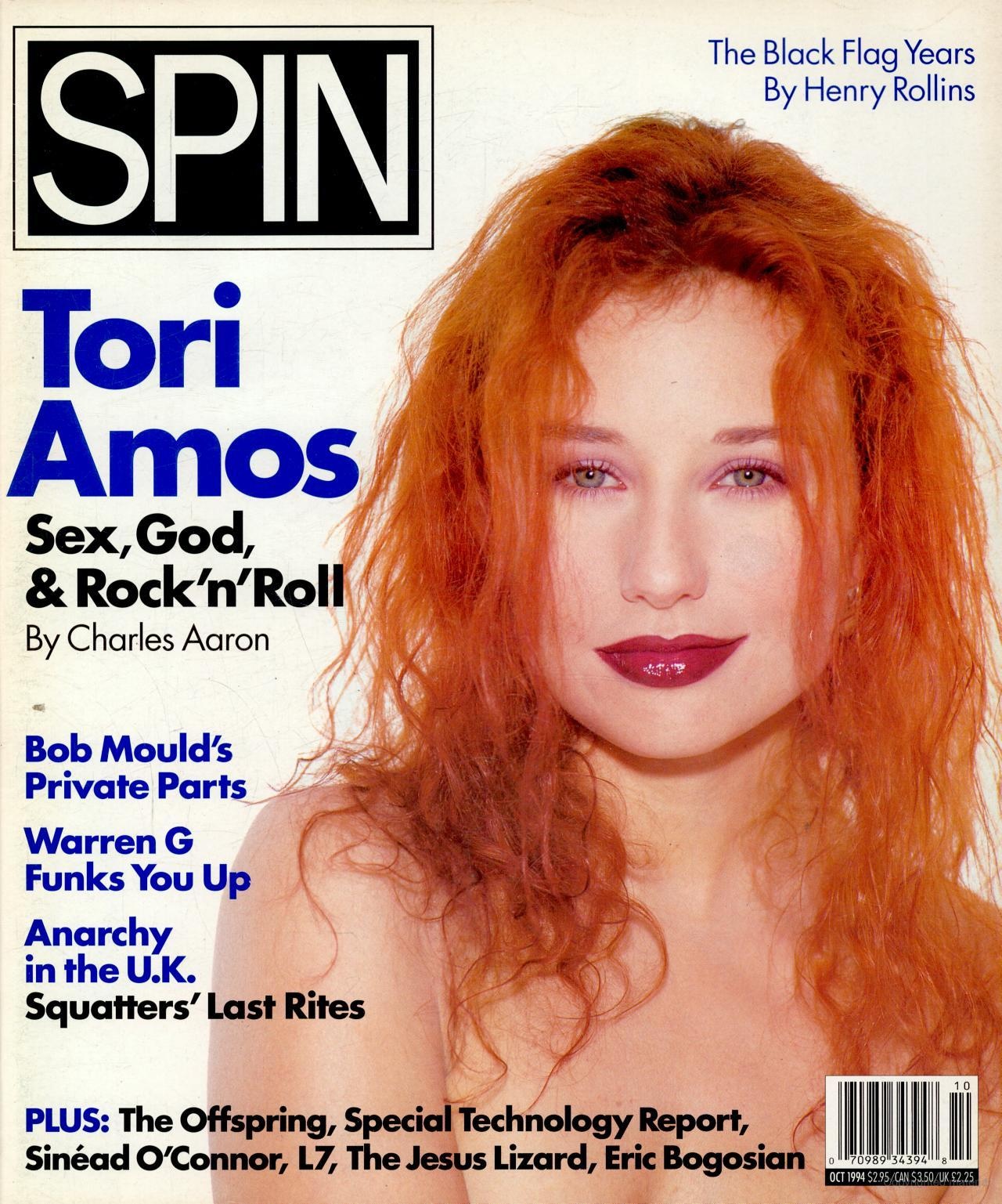 Tori Amos on the cover of the October 1994 issue of SPIN.