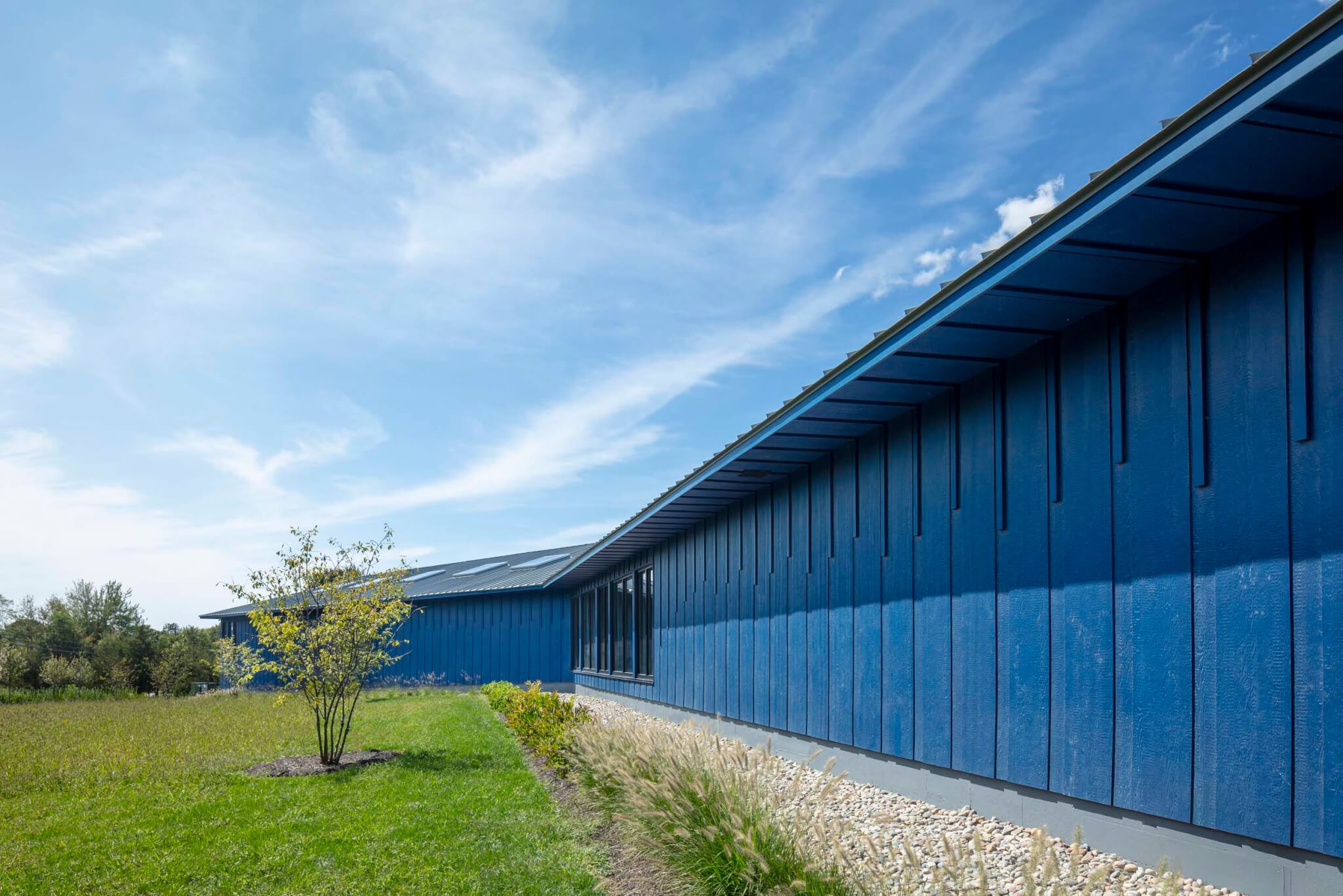 exterior blue cladding on Westerly Museum of American Impressionism