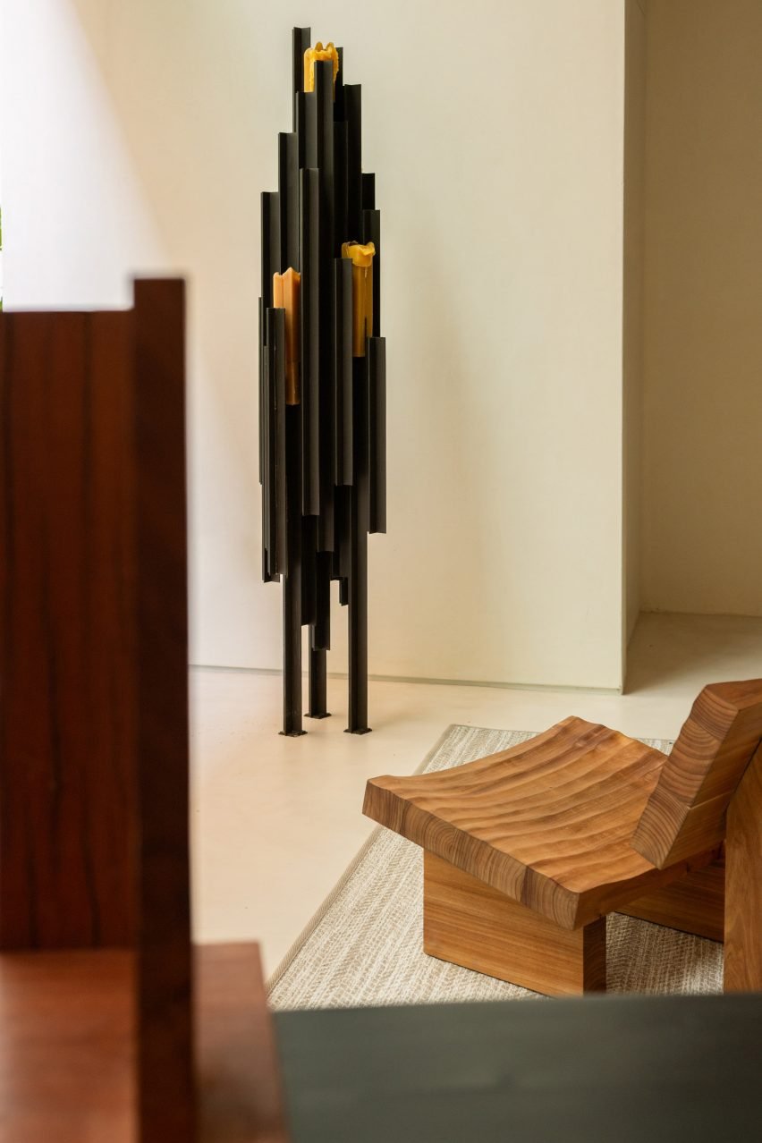 Metal candle holder by AB + AC Architects