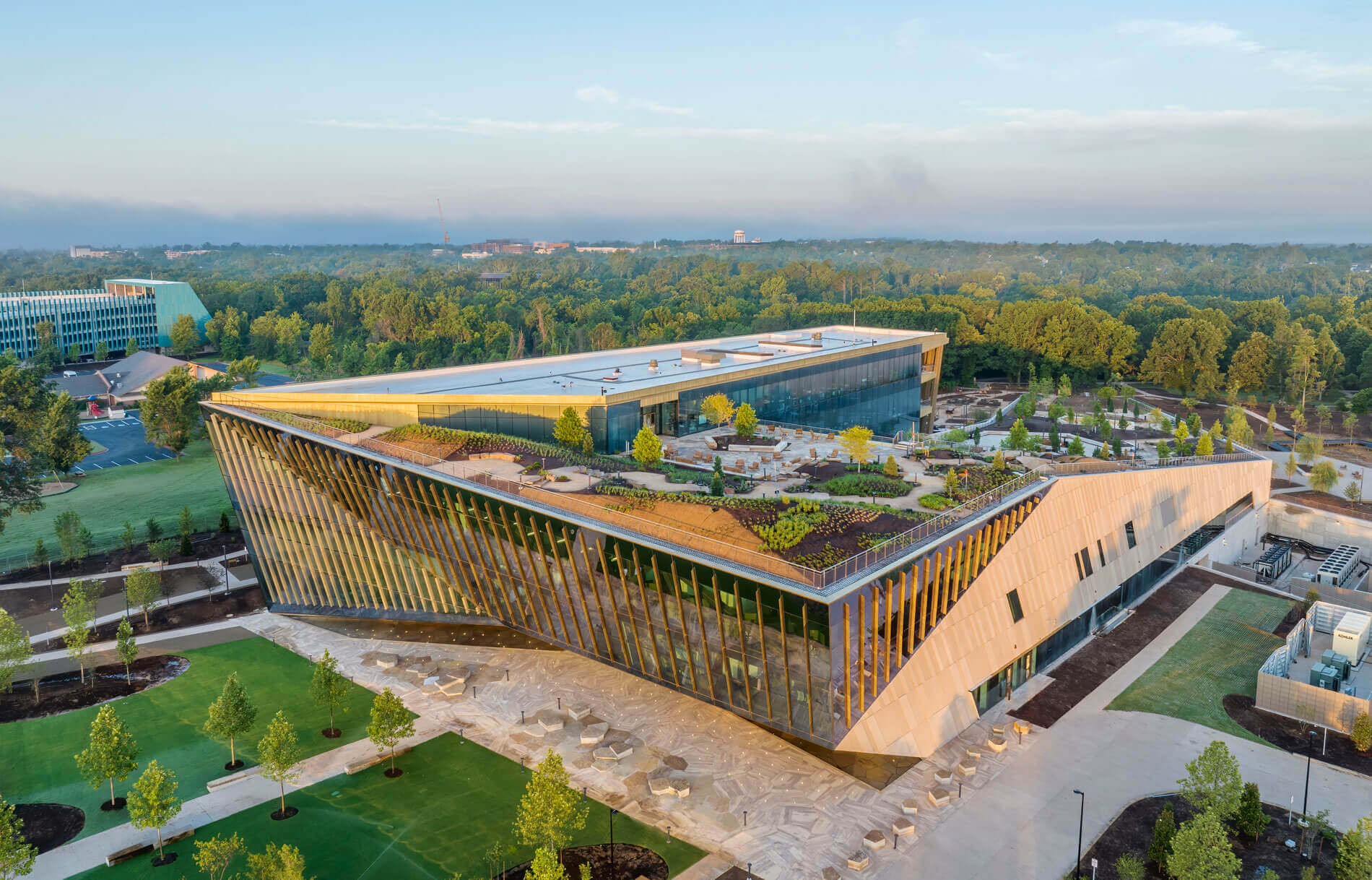Aerial view of Alice L. Walton School of Medicine