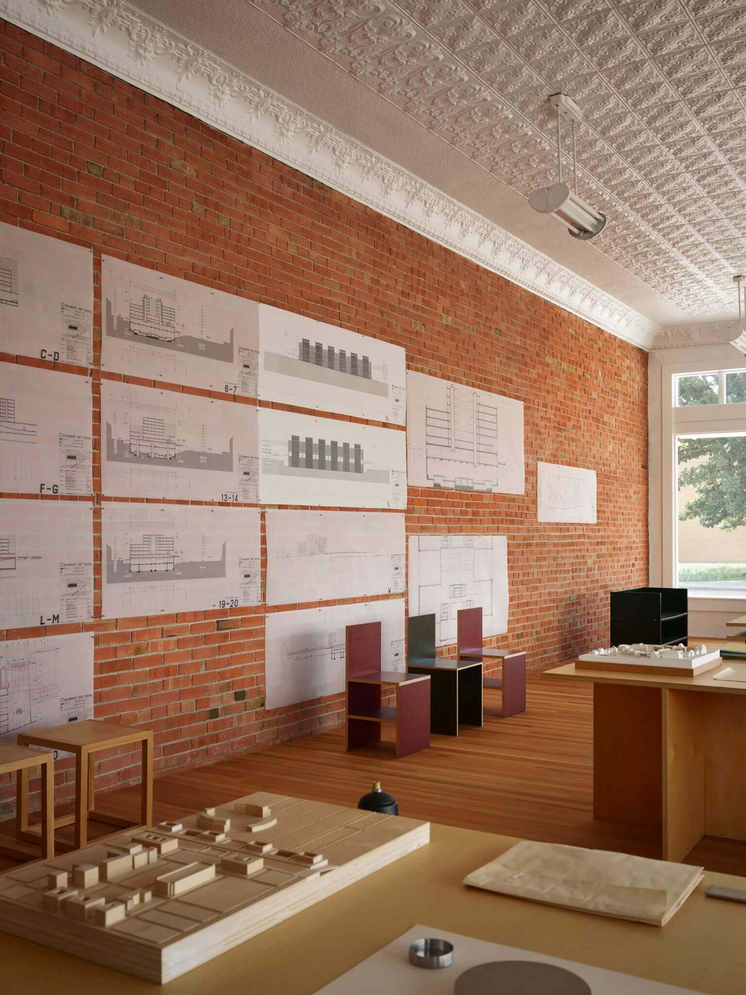 Interior view of Donald Judd's historic Architecture Office