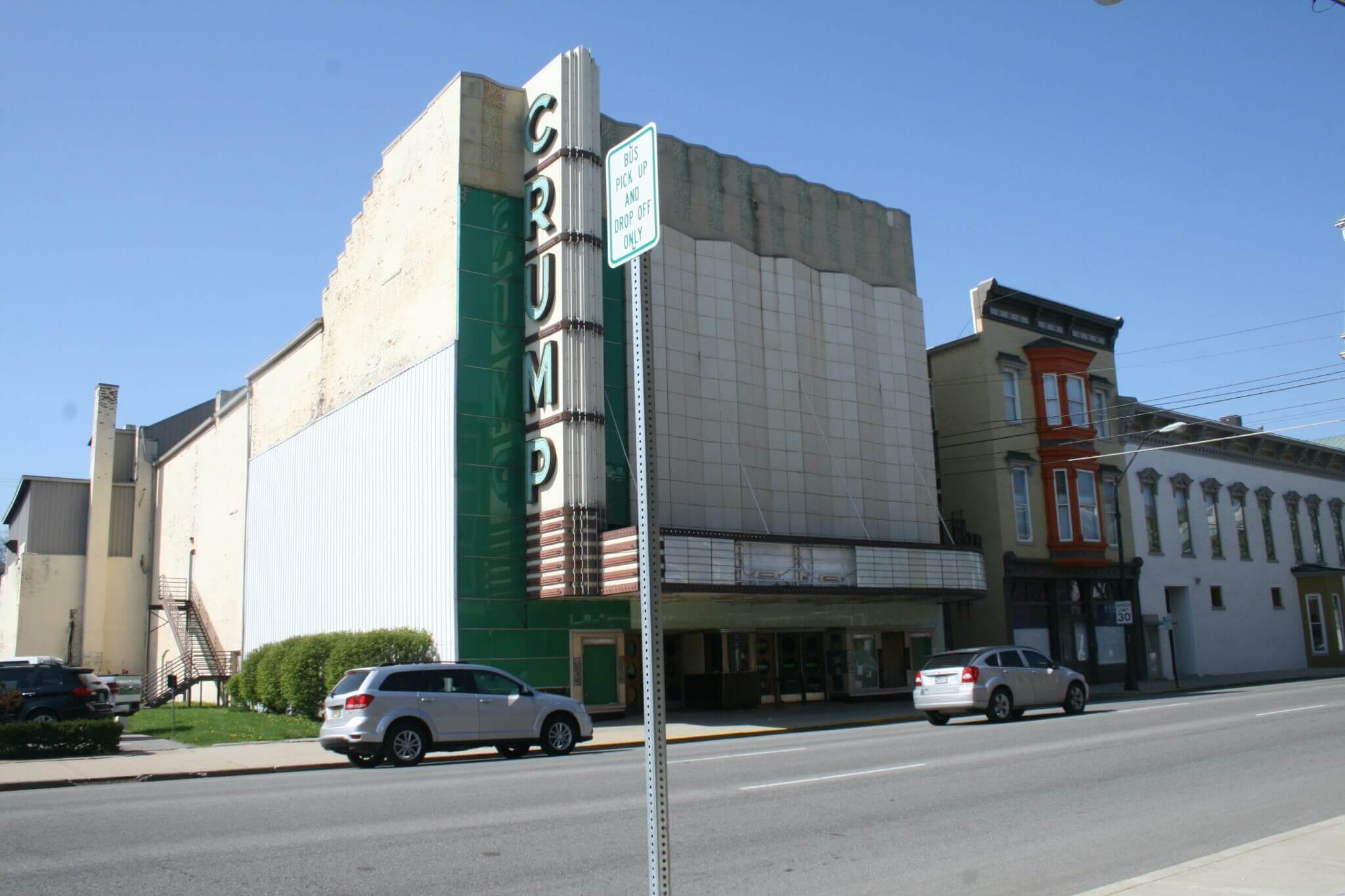 Exterior of Crump Theatre