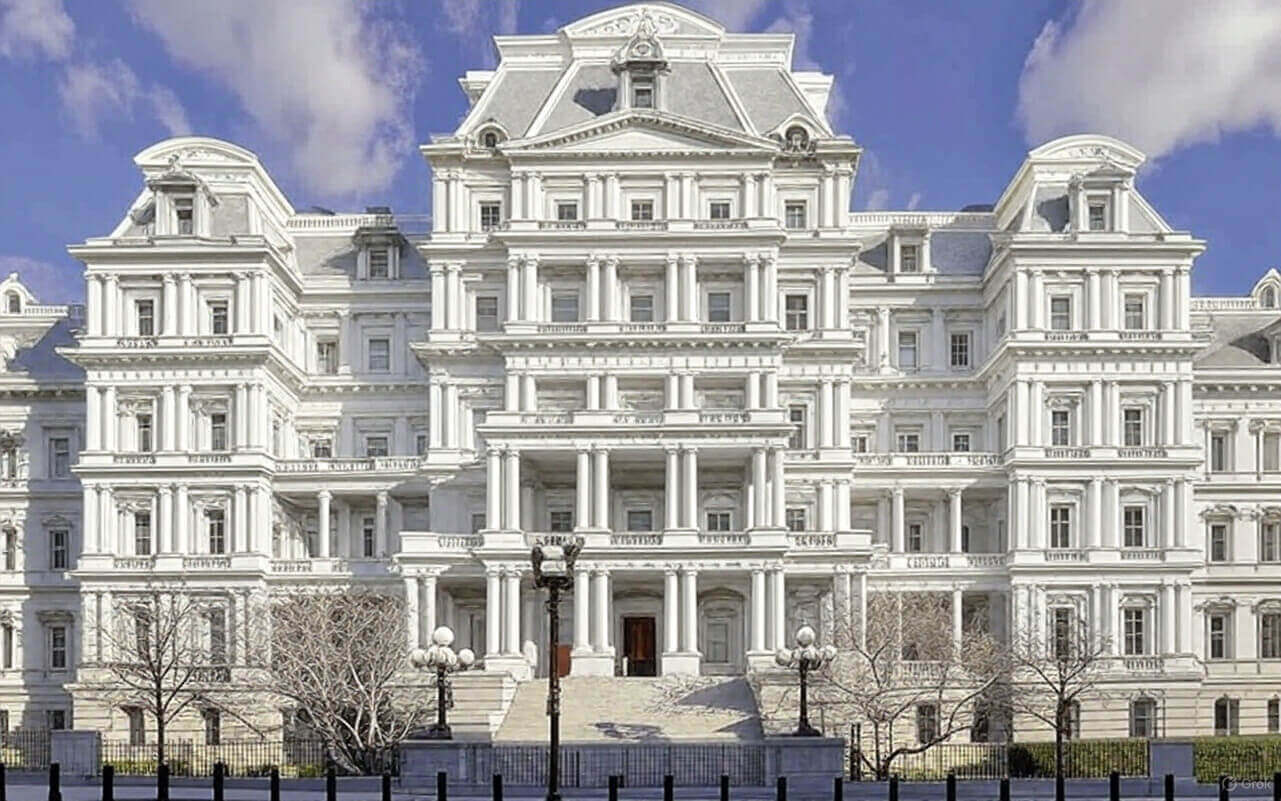 eisenhower executive office building painted white