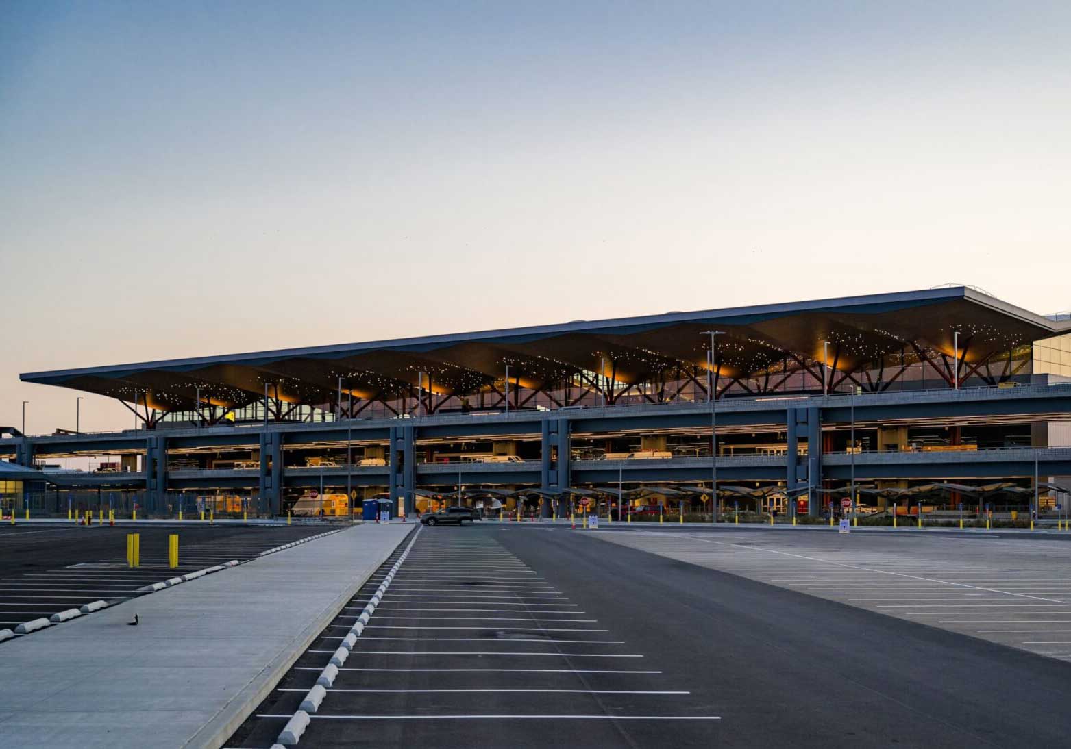 Exterior of new terminal at PIT.