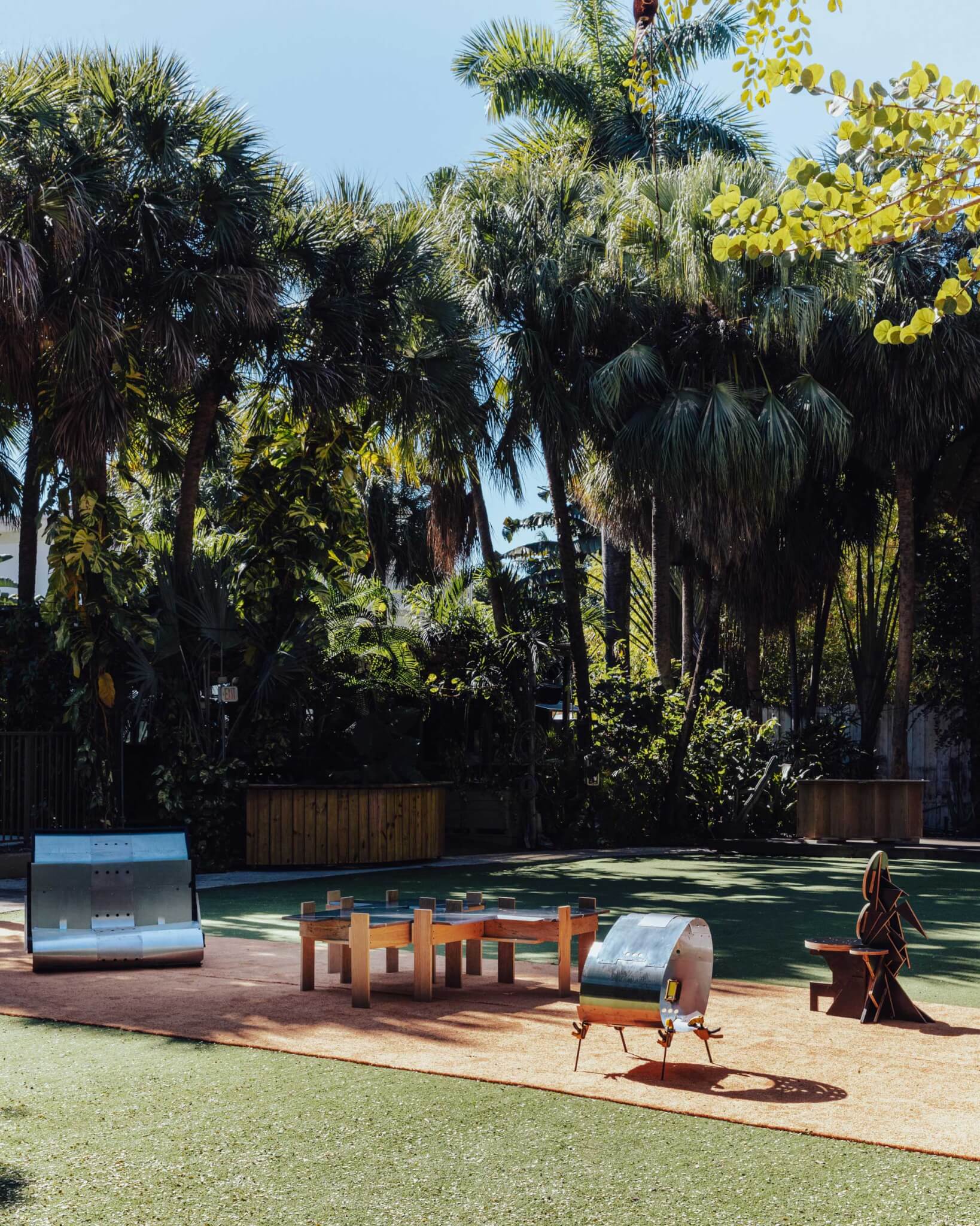 Alcova furniture on view on grass