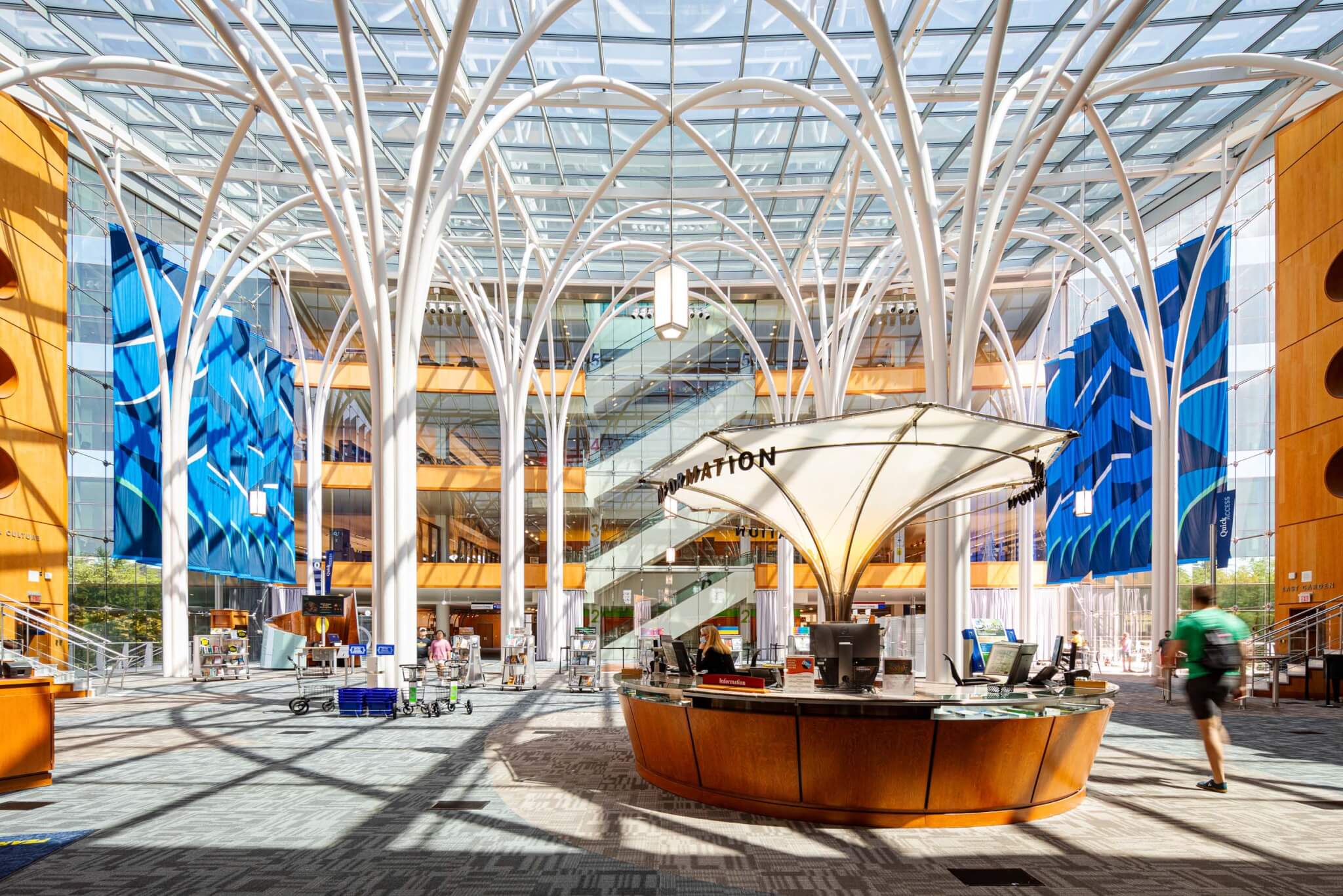 interior of central library in indiana