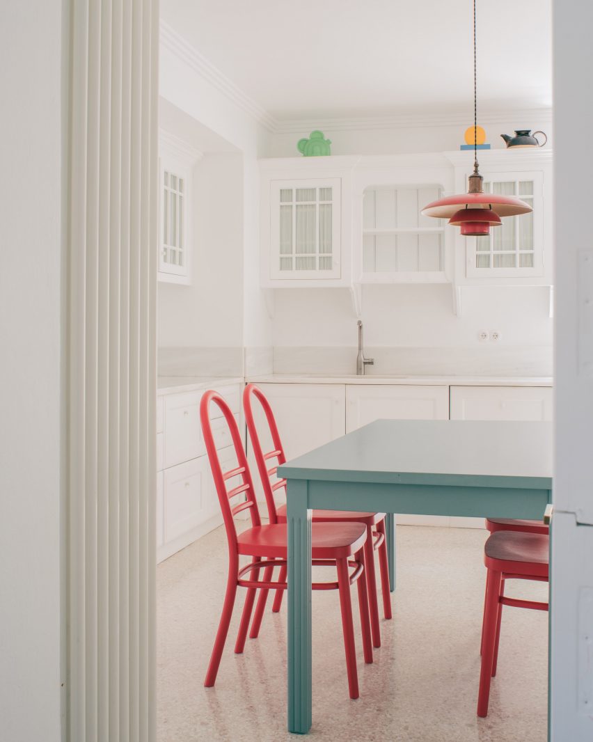 Terrazzo flooring in the kitchen