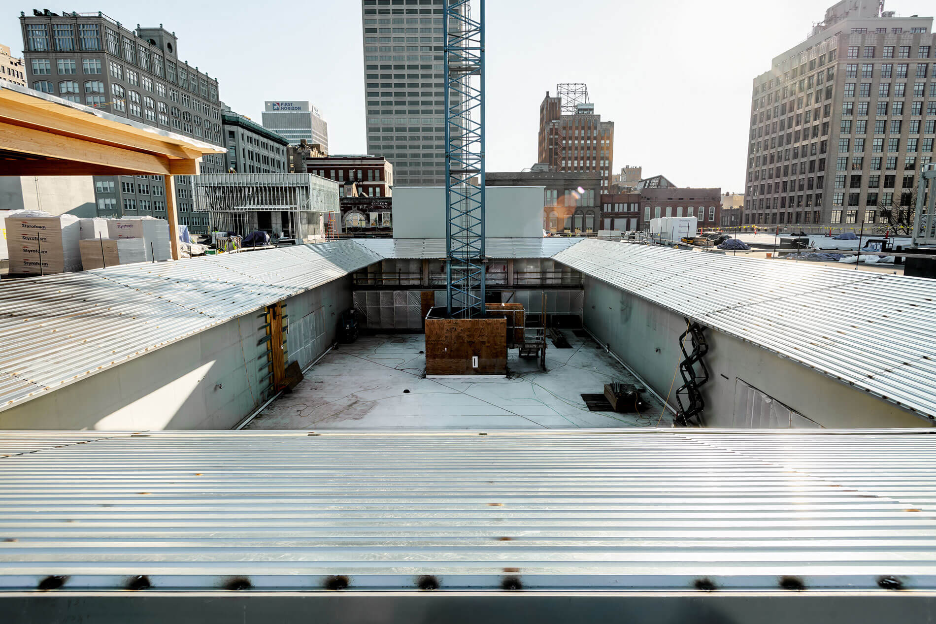 construction photography of courtyard