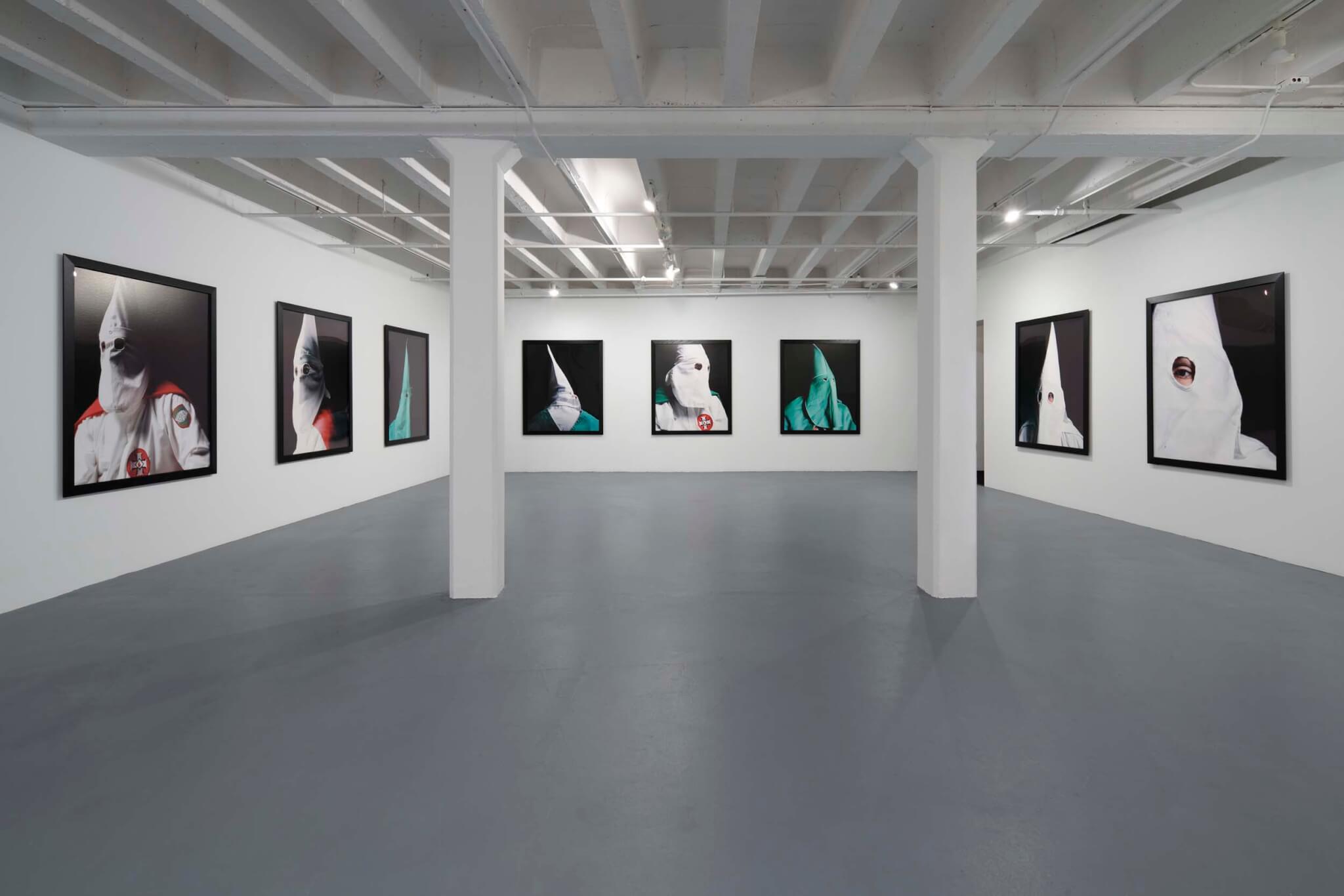 photos of ku klux klan on gallery walls