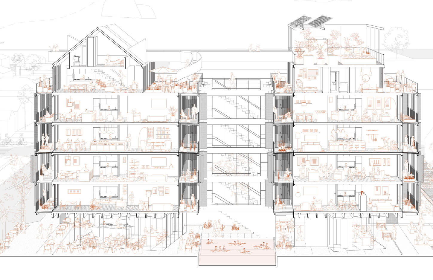 section drawing of Cadavre Exquis