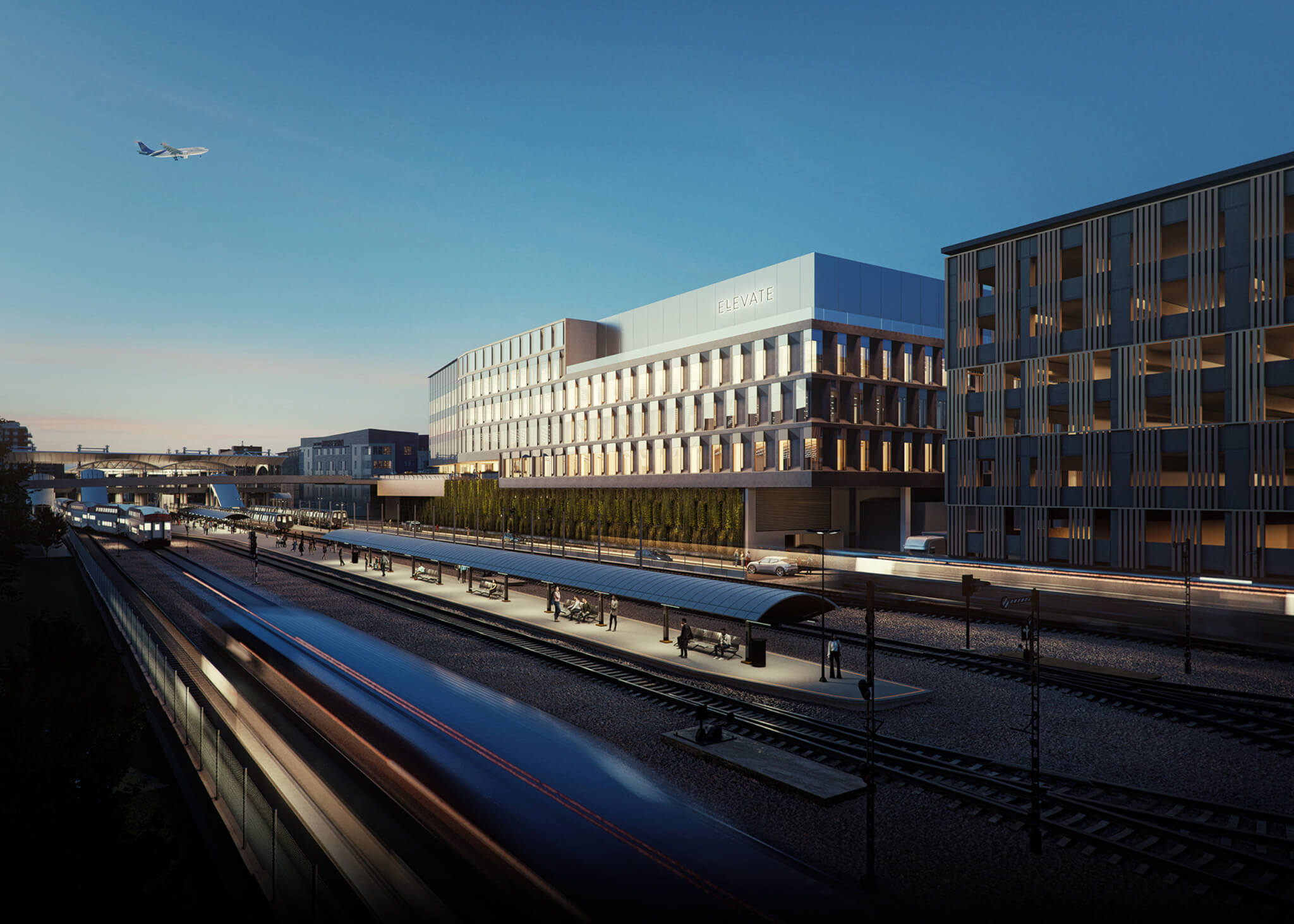 High-performance facade, transit architecture