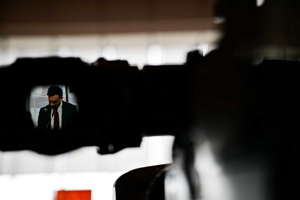 MAMDANI'S FIRST 100 DAYS: Mayor takes on hotel 'junk fees,' condemns antisemitism in Brooklyn 2 Mayor Zohran Mamdani through a video camera lens