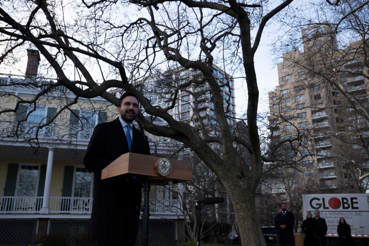 Mayor Zohran Mamdani during press conference at Gracie Mansion