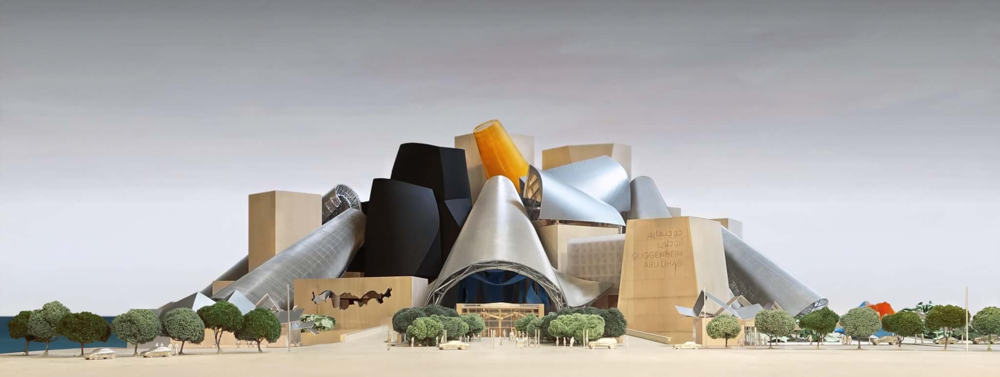 Exterior rendering of the Guggenheim Abu Dhabi 