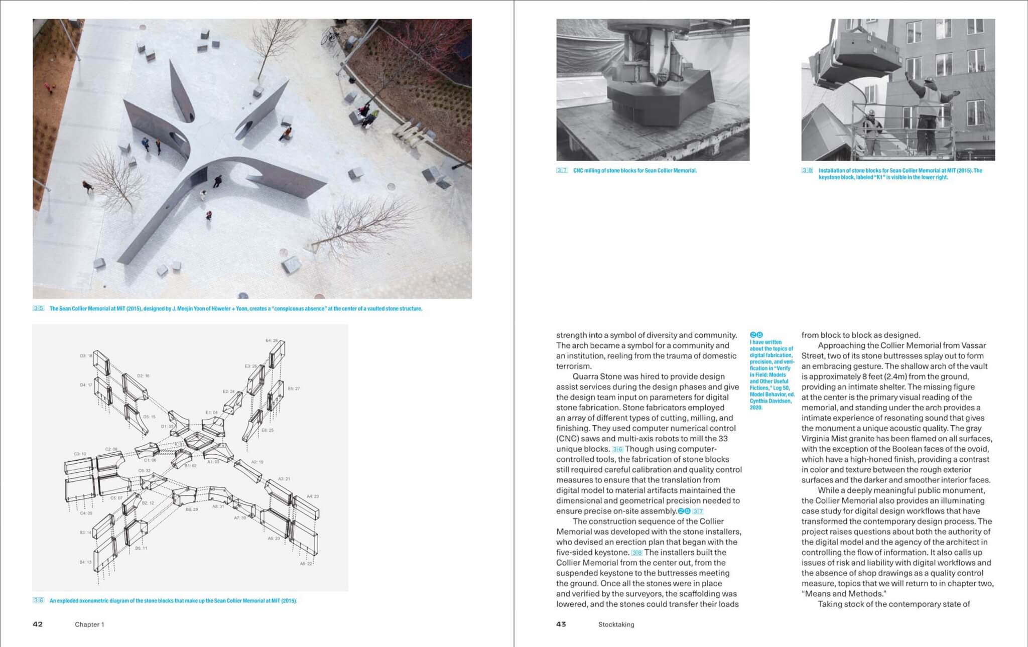 book spread from Design for Construction