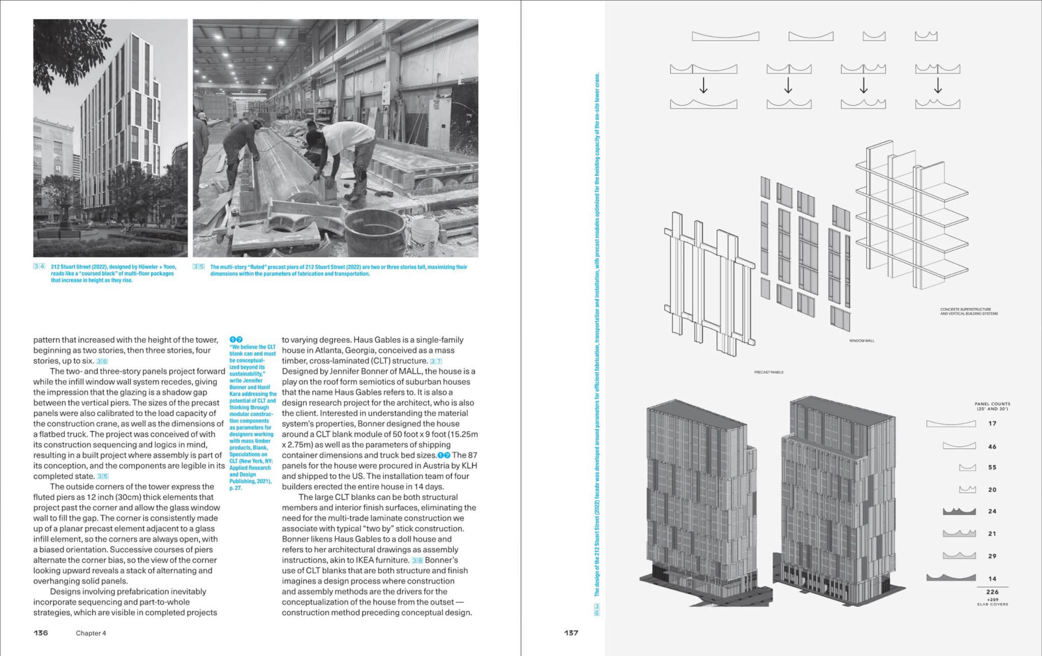 book spread from Design for Construction