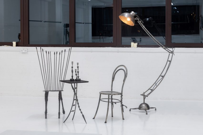 Steel furniture by Barnaby Lewis at APOC Store