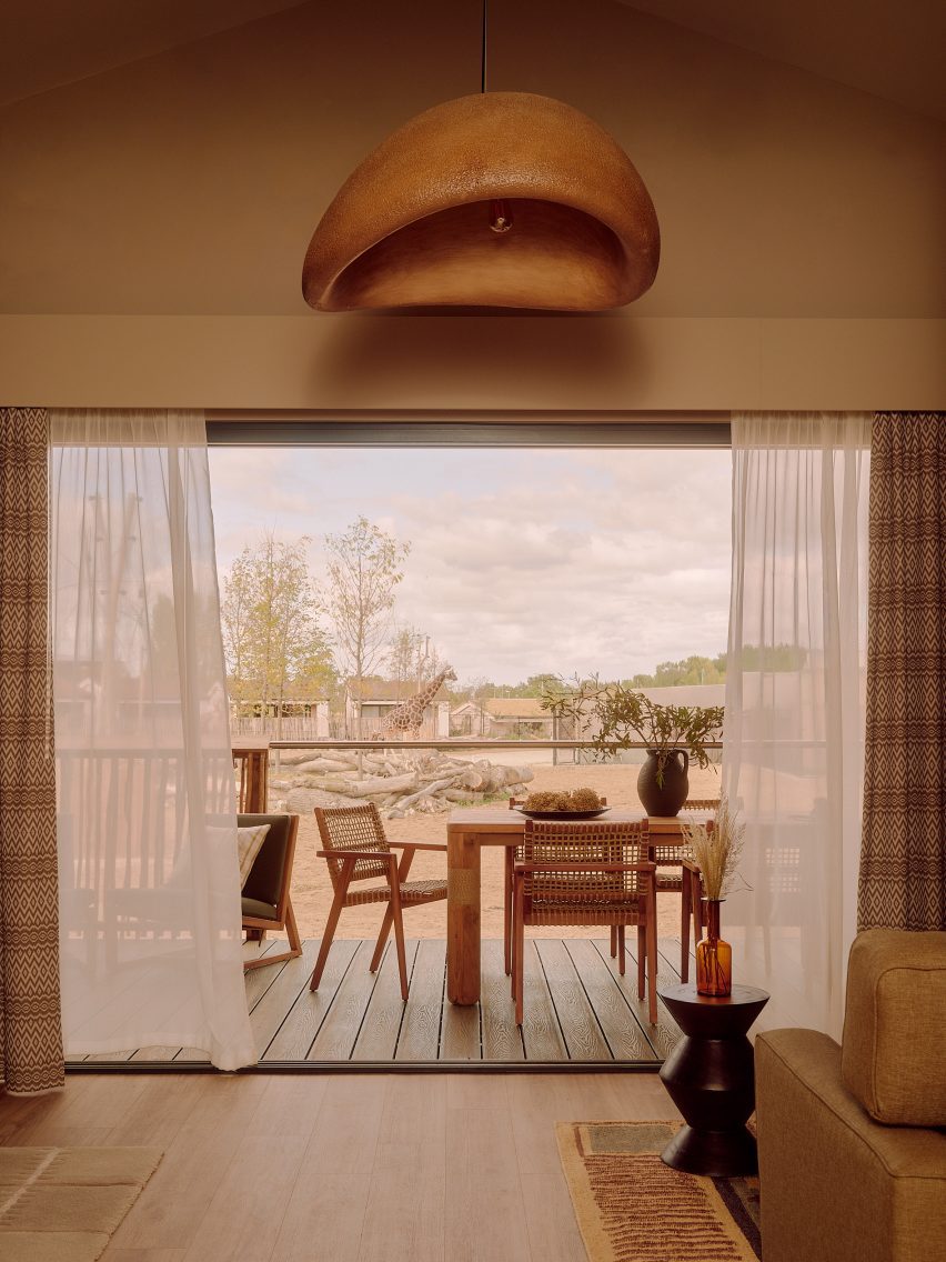 The Reserve lodge at Chester Zoo, designed by Jolie