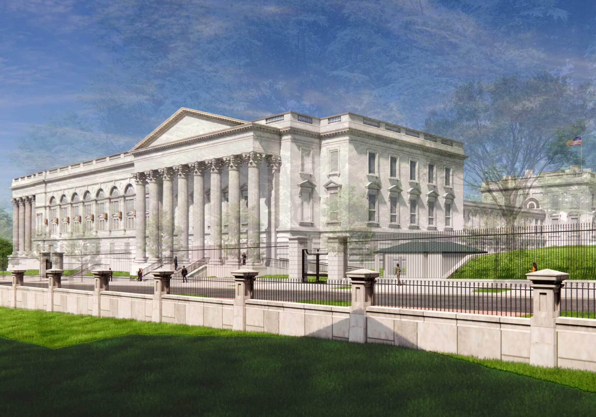 rendering of the white house ballroom project