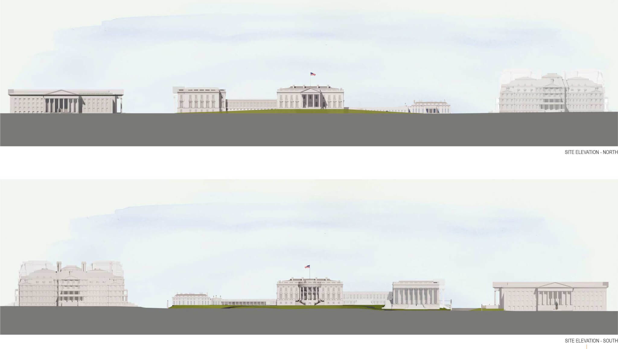 elevations of white house ballroom project