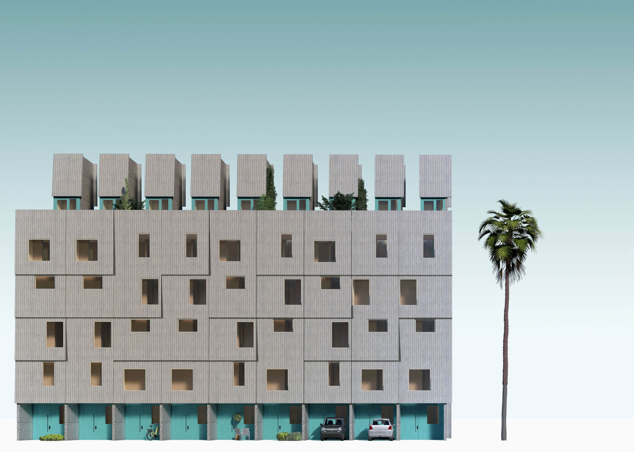 rendering by cobalt office for Small Lots, Big Impact Competition Entry