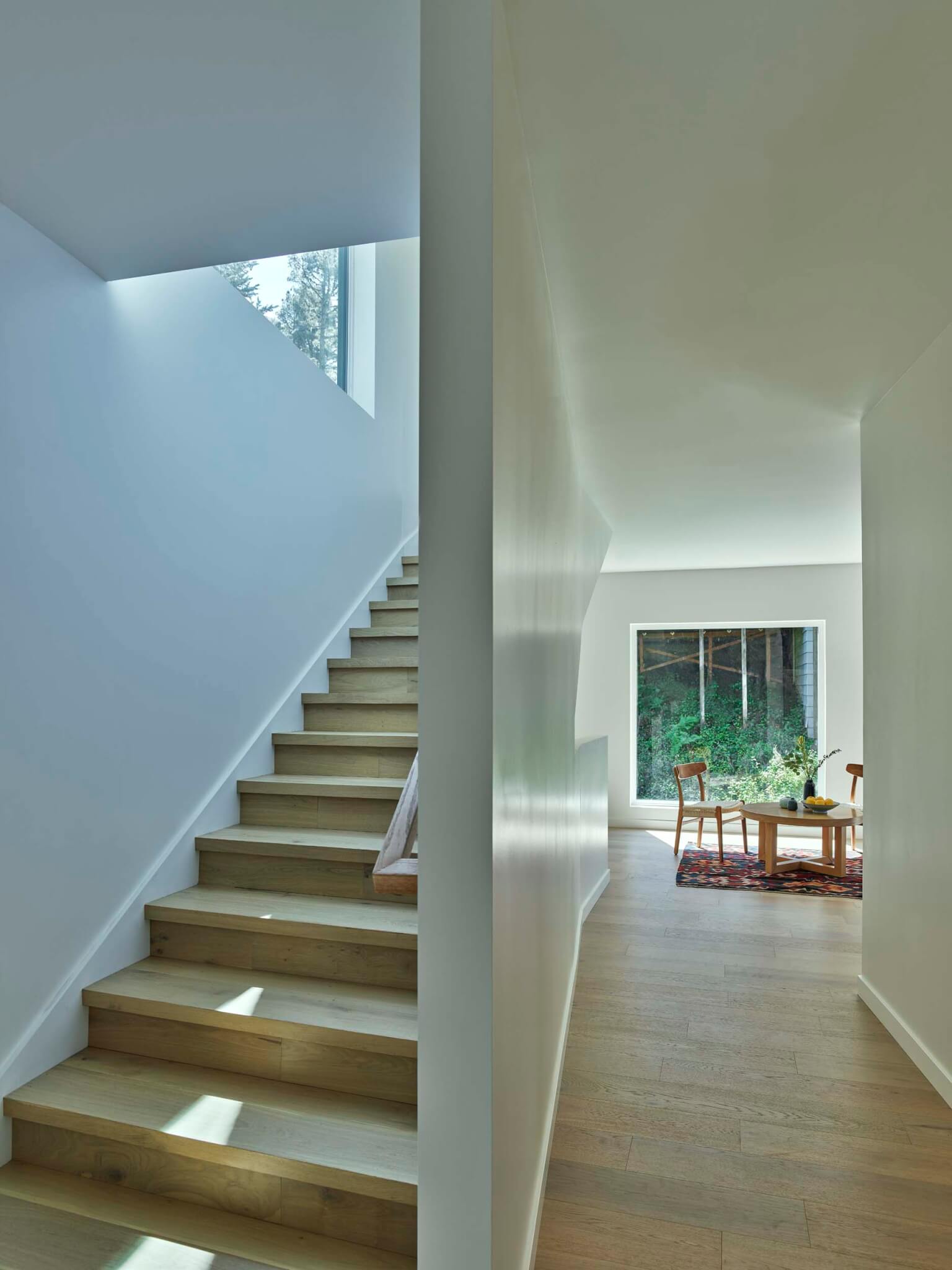 staircase and dining room