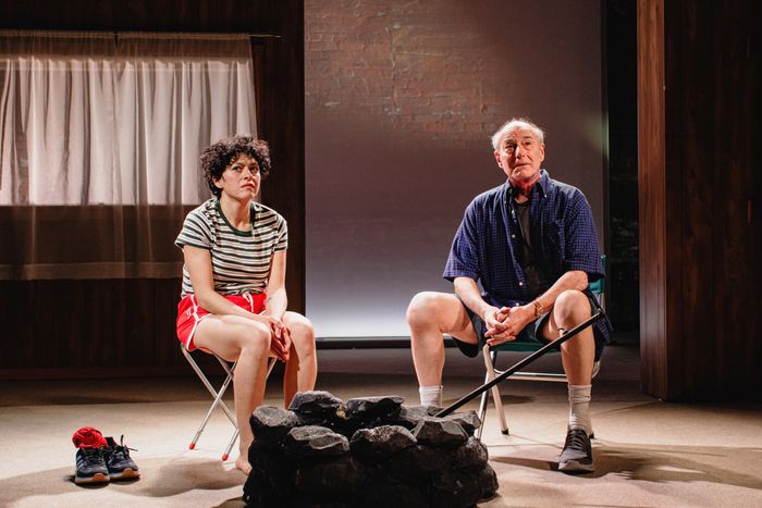 Alia Shawkat and Peter Friedman in You Got Older, at the Cherry Lane Theatre.