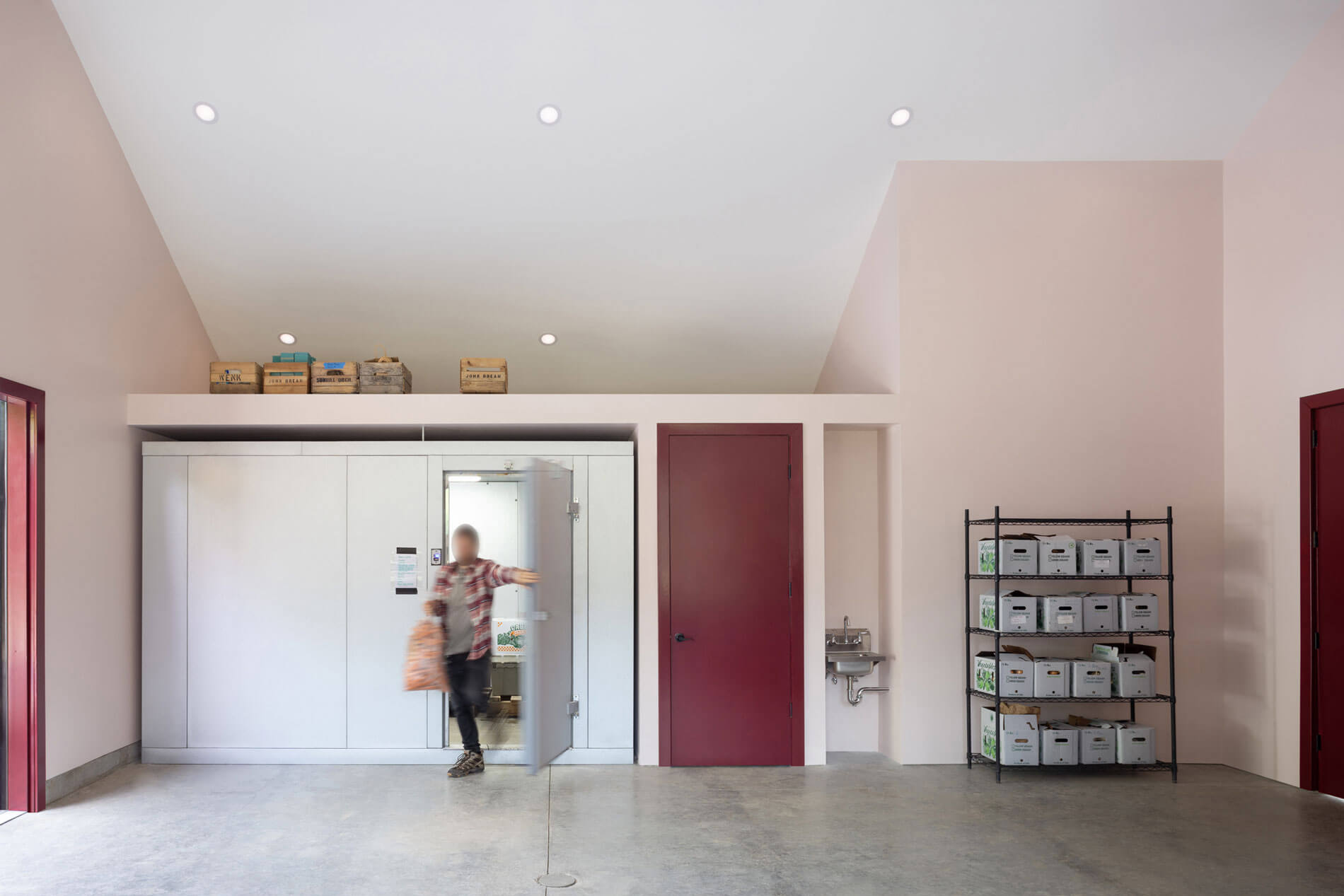 interior of market shed for brady farm