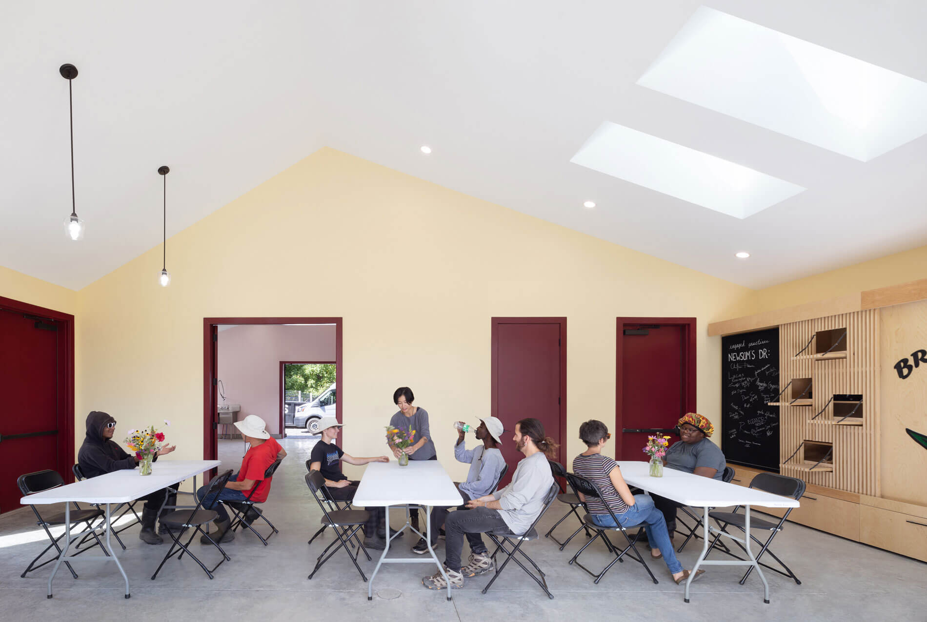 interior of market shed of brady farm