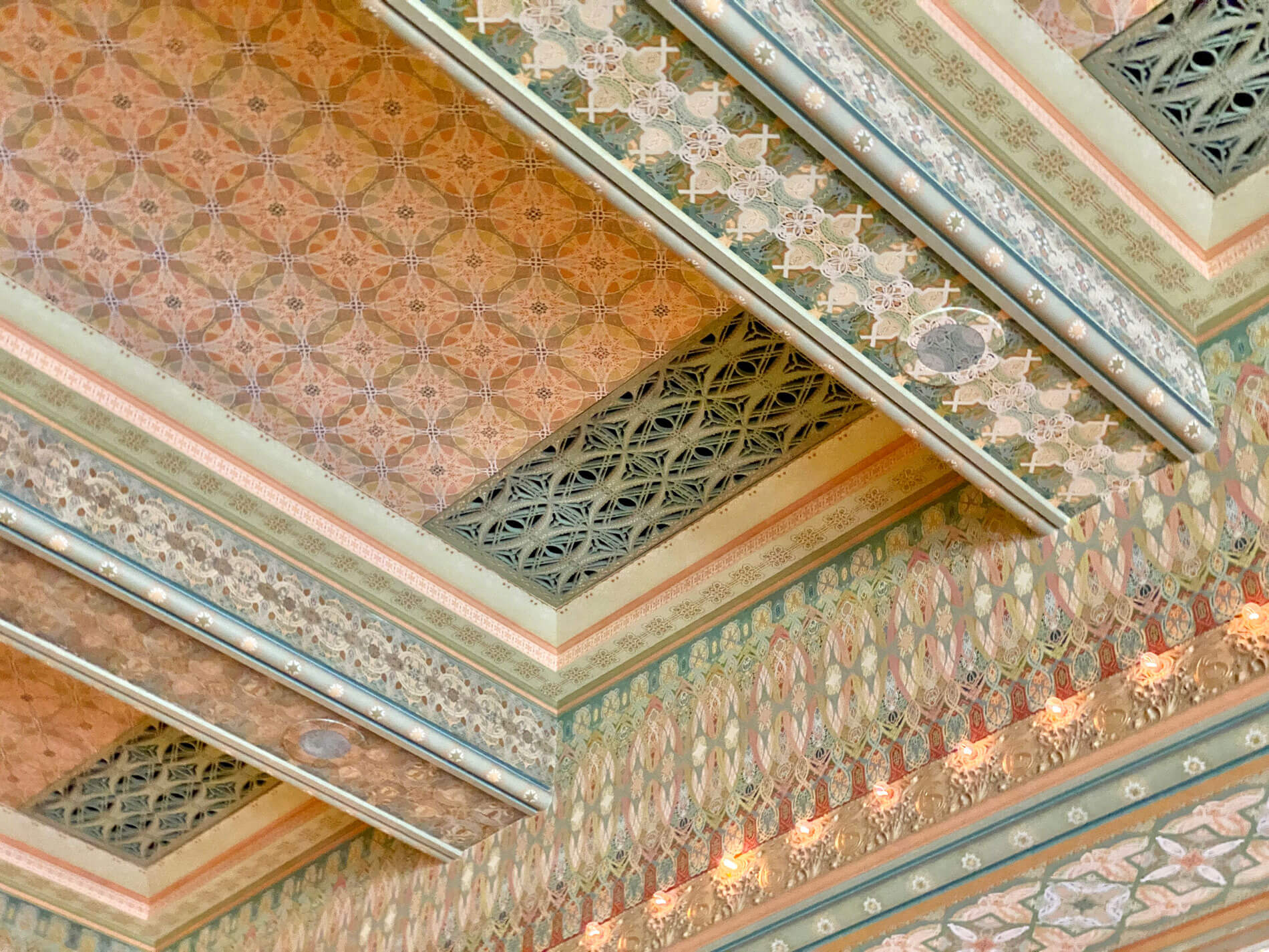 detail photograph of wall stenciling