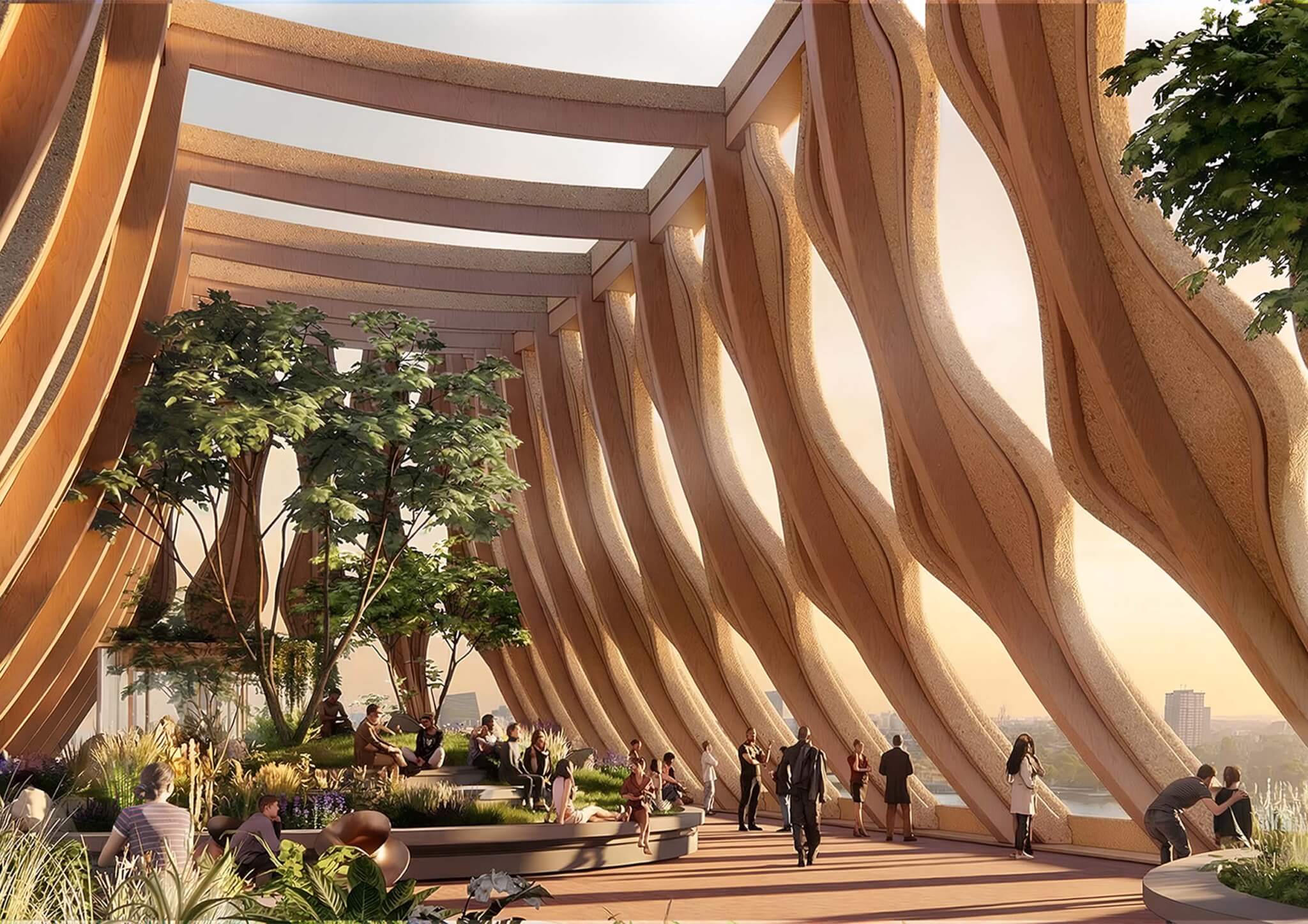 Heatherwick Studio Shift rendering interior 